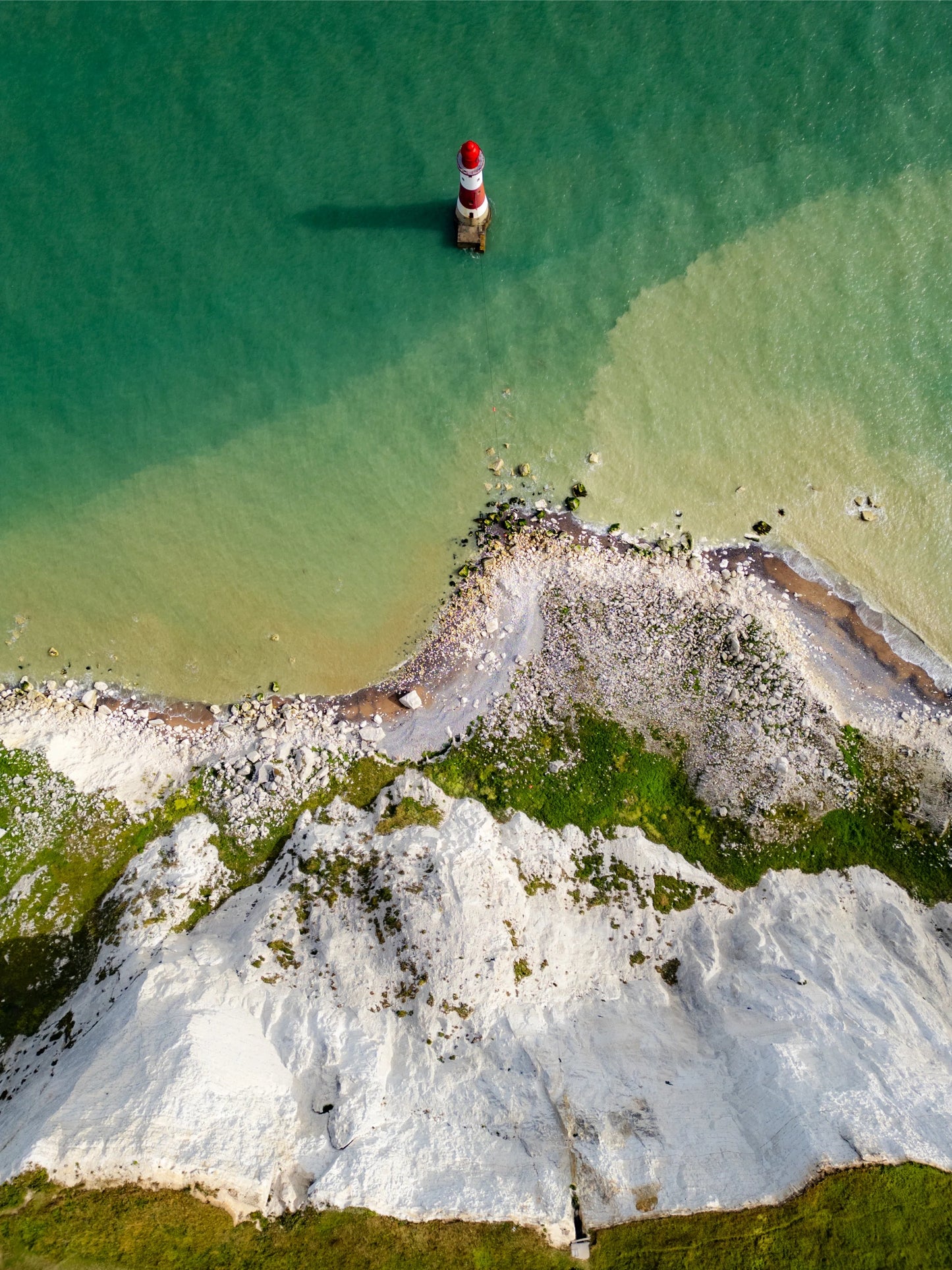 Beachy Head Lighthouse Cliff Aerial