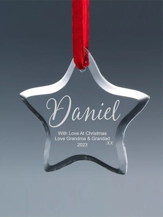 Optical Crystal Christmas Tree Decoration - Star